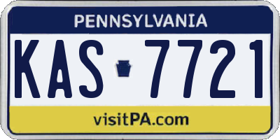 PA license plate KAS7721