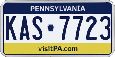 PA license plate KAS7723