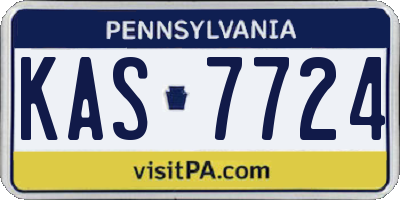 PA license plate KAS7724