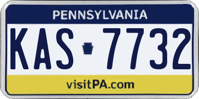 PA license plate KAS7732