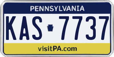 PA license plate KAS7737