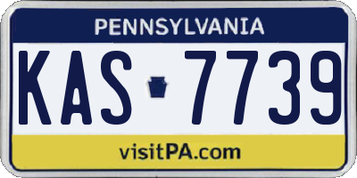 PA license plate KAS7739