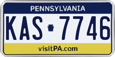 PA license plate KAS7746