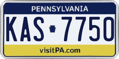 PA license plate KAS7750