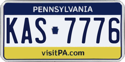 PA license plate KAS7776