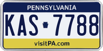 PA license plate KAS7788