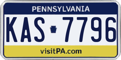 PA license plate KAS7796