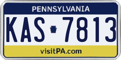 PA license plate KAS7813