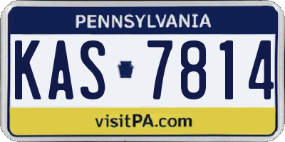 PA license plate KAS7814