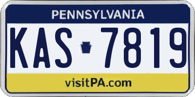 PA license plate KAS7819