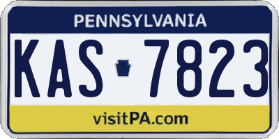 PA license plate KAS7823