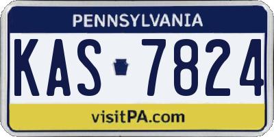 PA license plate KAS7824