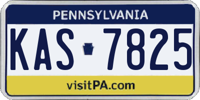 PA license plate KAS7825