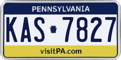 PA license plate KAS7827