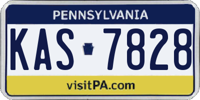 PA license plate KAS7828