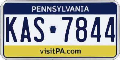 PA license plate KAS7844
