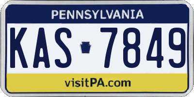 PA license plate KAS7849