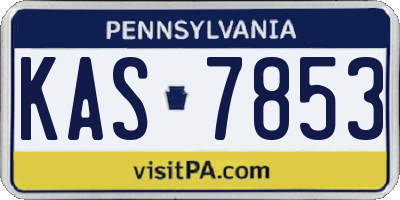 PA license plate KAS7853