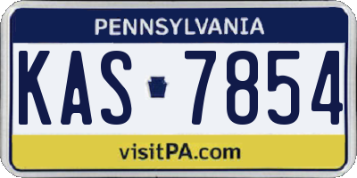 PA license plate KAS7854