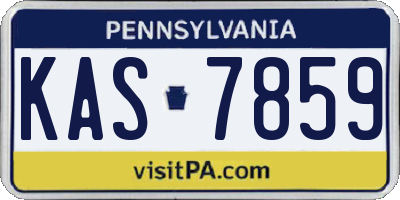 PA license plate KAS7859