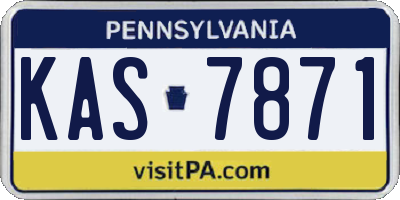 PA license plate KAS7871