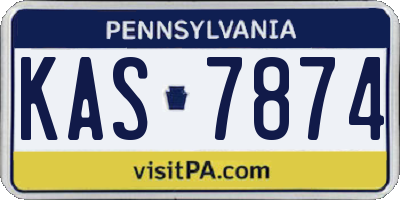 PA license plate KAS7874