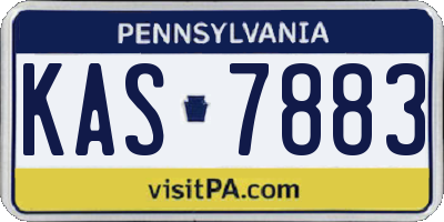 PA license plate KAS7883