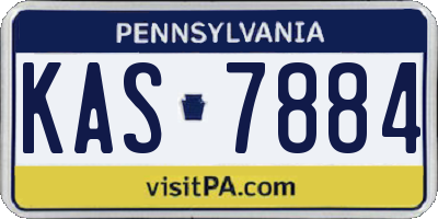 PA license plate KAS7884