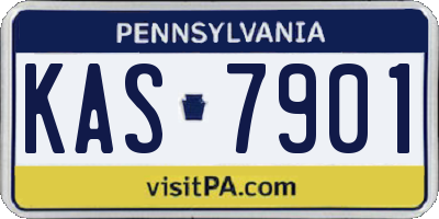 PA license plate KAS7901