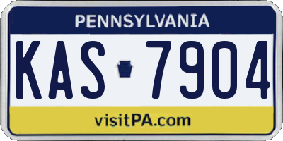 PA license plate KAS7904