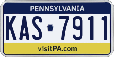 PA license plate KAS7911