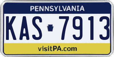 PA license plate KAS7913