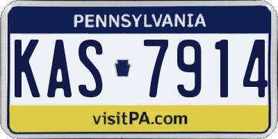 PA license plate KAS7914