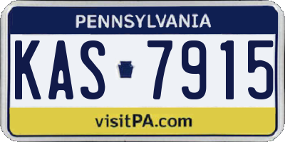 PA license plate KAS7915