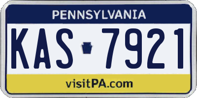 PA license plate KAS7921