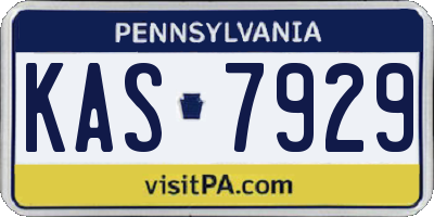 PA license plate KAS7929