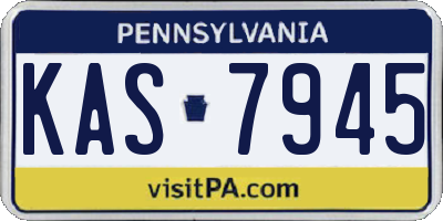 PA license plate KAS7945
