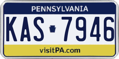 PA license plate KAS7946