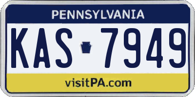 PA license plate KAS7949