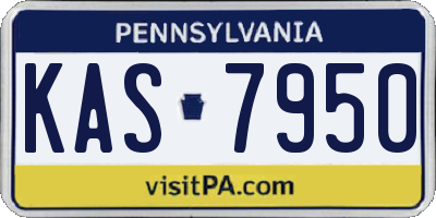 PA license plate KAS7950