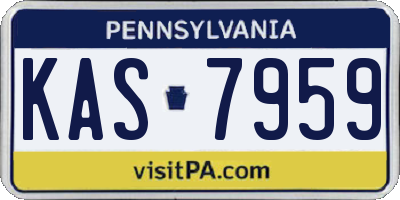 PA license plate KAS7959