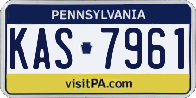 PA license plate KAS7961