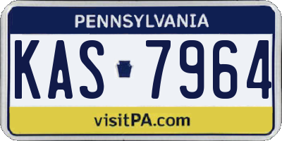 PA license plate KAS7964