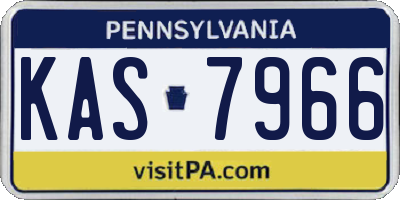 PA license plate KAS7966