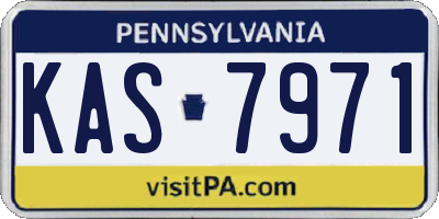 PA license plate KAS7971