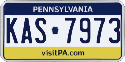 PA license plate KAS7973