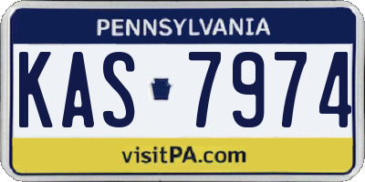 PA license plate KAS7974
