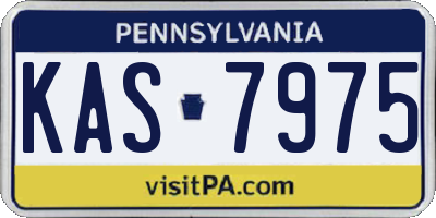 PA license plate KAS7975