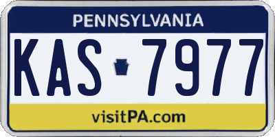 PA license plate KAS7977