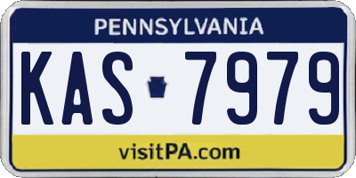 PA license plate KAS7979
